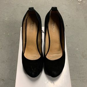 Aldo Wedge - Black Suede